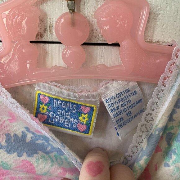 Vintage Novelty Retro Floral Print Lace Bubble Romper 18 Months - Picture 4 of 8